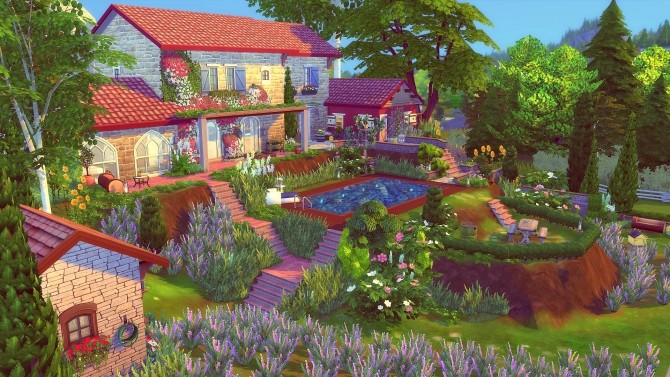 Sims 4 Les Romarins house by Angerouge at Studio Sims Creation