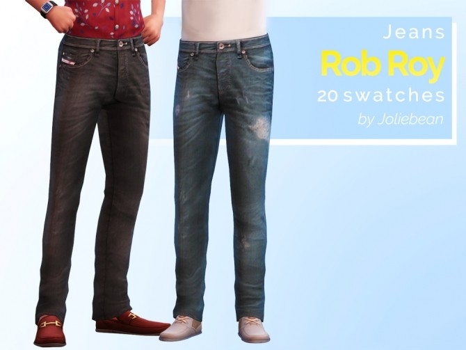 Sims 4 Rob Roy jeans in 20 swatches at Joliebean