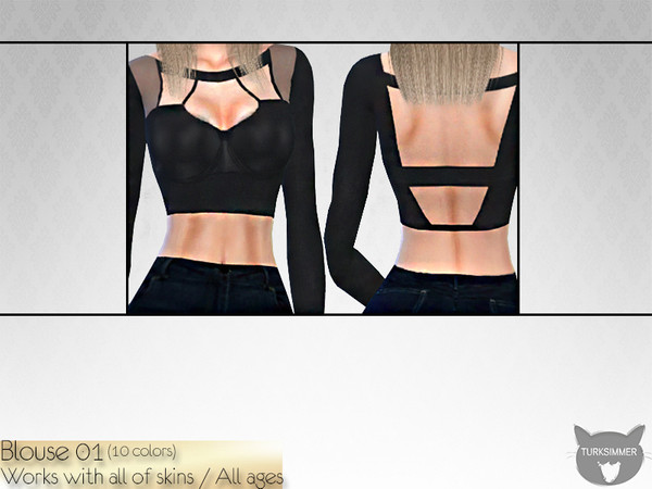 Sims 4 Blouse 01 by turksimmer at TSR