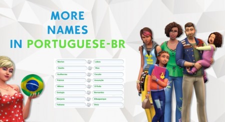 More names in Portuguese-BR by thaina at Mod The Sims