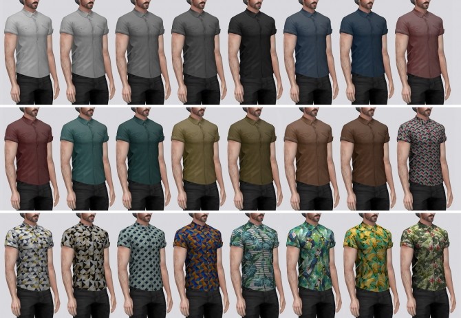 Sims 4 Short Sleeve Shirt at Darte77