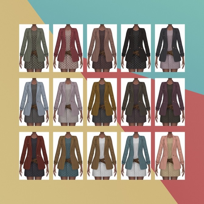 Sims 4 Diesel Dress And Jacket S3 Conversion at Busted Pixels