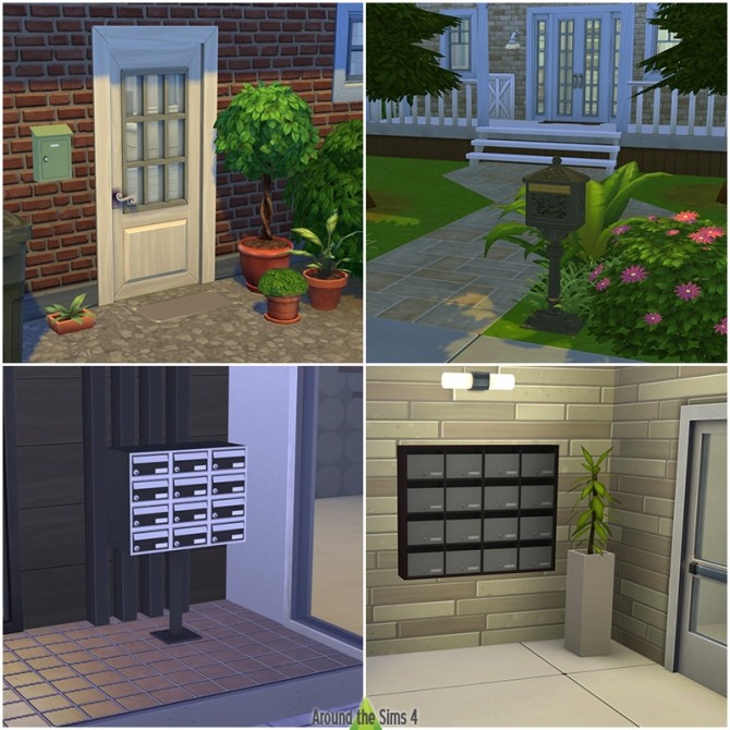 Sims 4 Functional Mailboxes by Sandy at Around the Sims 4