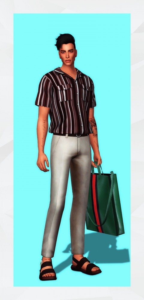 Sims 4 Short Sleeve Pocket Shirt at Gorilla
