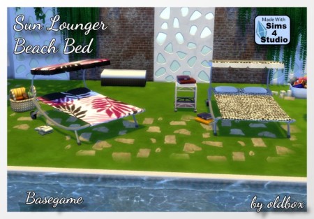 Beach Bed / Sun Lounger by Oldbox at All 4 Sims