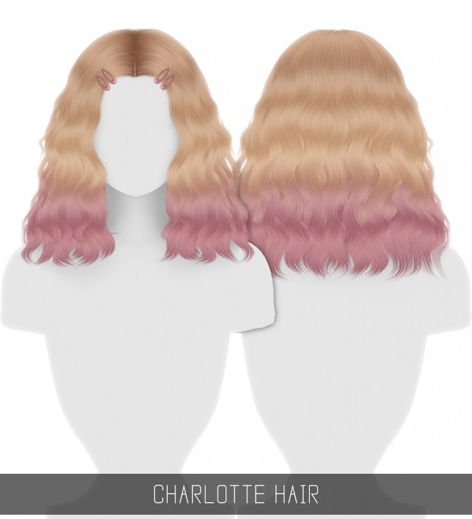 Sims 4 CHARLOTTE HAIR + OMBRES + TODDLER & CHILD at Simpliciaty