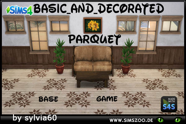 Sims 4 Basic for parquet decorated 1 by sylvia60 at Blacky’s Sims Zoo