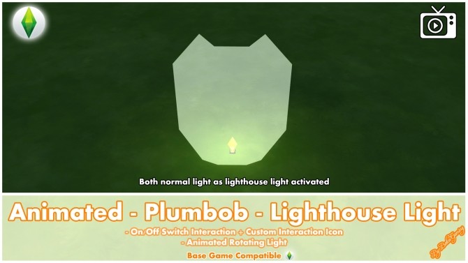 Sims 4 Animated Plumbob Lighthouse Light by Bakie at Mod The Sims