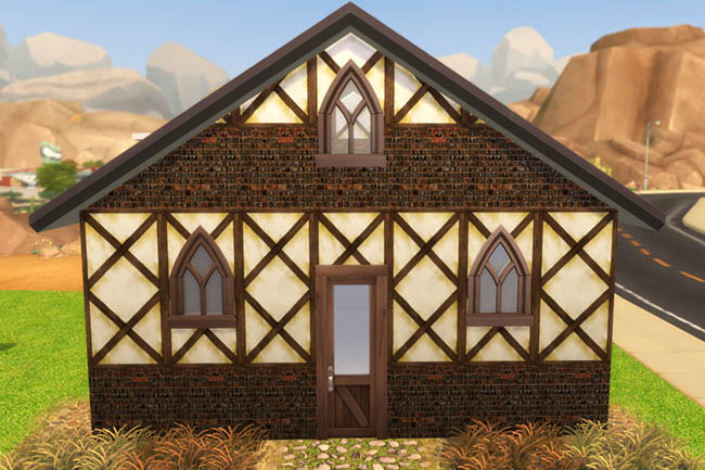 Sims 4 Cottage Wall by sylvia60 at Blacky’s Sims Zoo