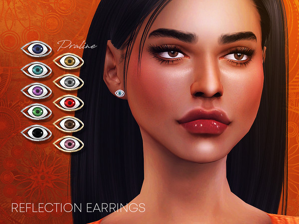 Sims 4 Reflection Earrings by Pralinesims at TSR