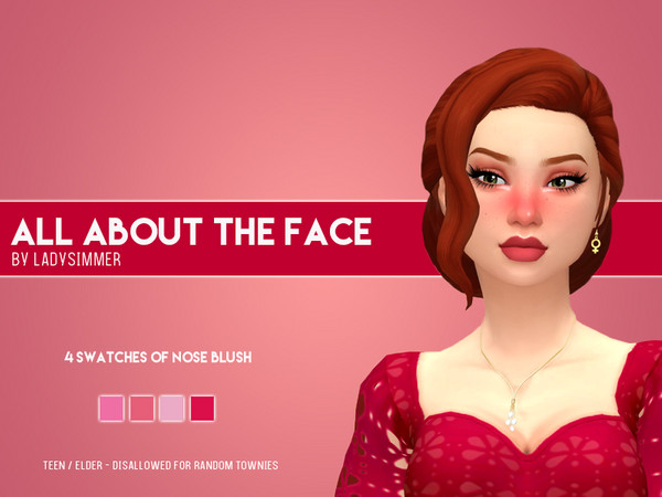 Sims 4 All About The Face Nose Blush by LadySimmer94 at TSR