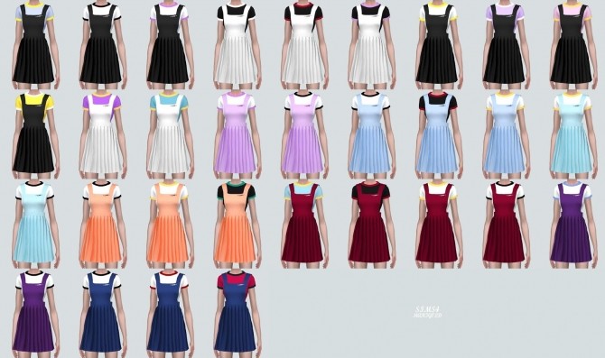 Sims 4 Suspender Pleats Mini Dress (P) at Marigold