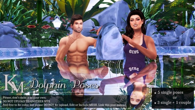 Sims 4 Dolphin Poses by Katarina at KM