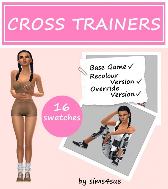Sims 4 BG CROSS TRAINERS at Sims4Sue