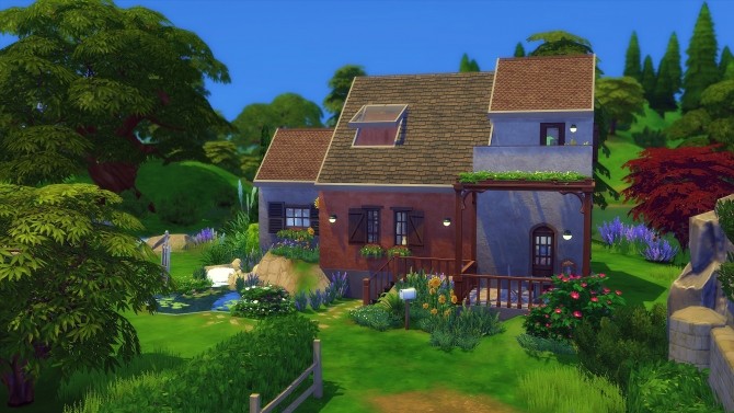 Sims 4 Basegame house by Angerouge at Studio Sims Creation