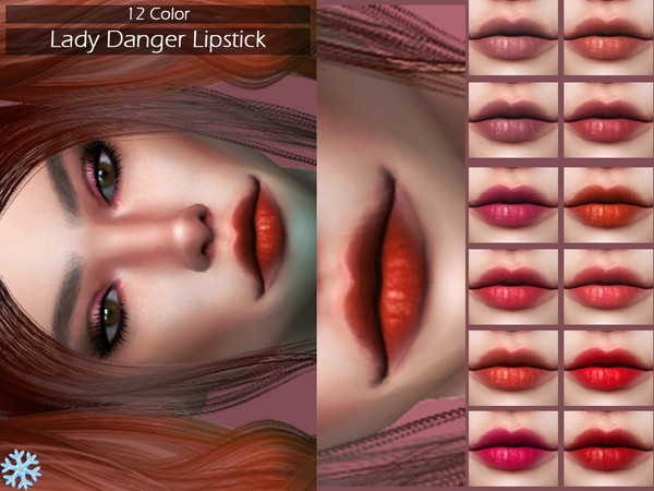 Sims 4 LMCS Lady Danger Lipstick by Lisaminicatsims at TSR