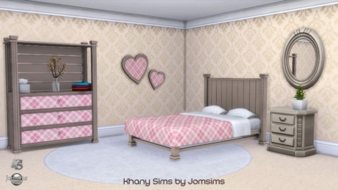 Sims 4 RiKiKi bedroom by Jomsims at Khany Sims