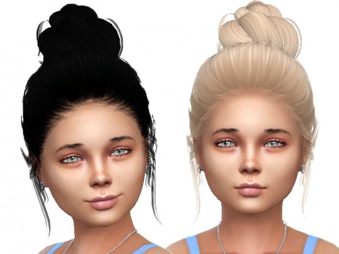 Sims 4 Tsminhsims hair 46 aurora converted for girls at Trudie55