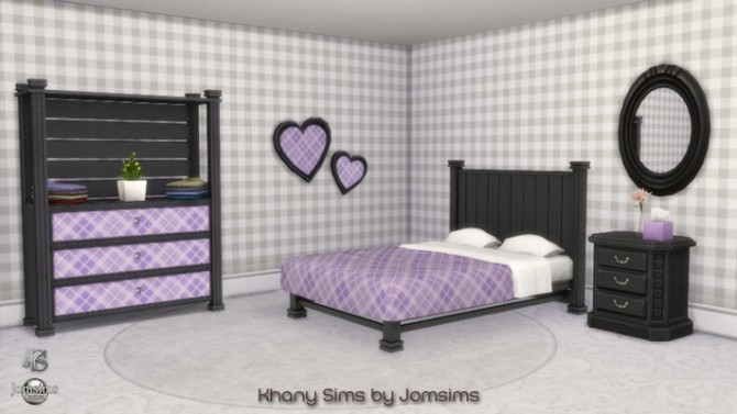 Sims 4 RiKiKi bedroom by Jomsims at Khany Sims