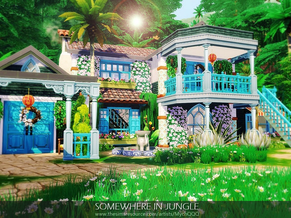 Sims 4 Somewhere In Jungle house by MychQQQ at TSR