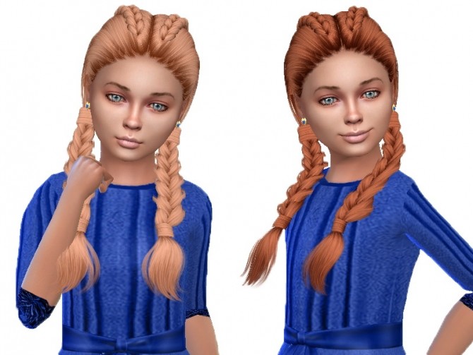 Sims 4 Tsminhsims Radium Hair 80 converted for girls at Trudie55