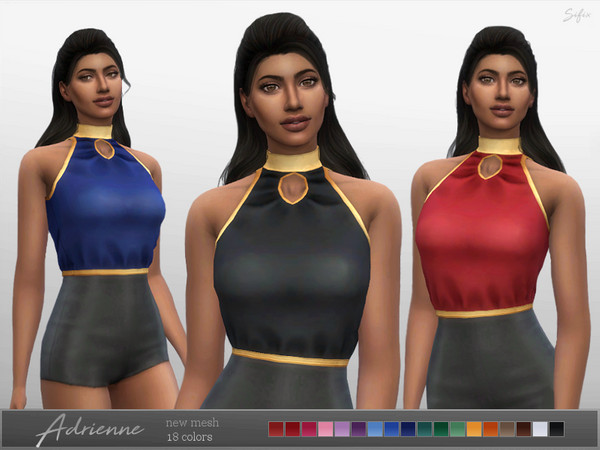 Sims 4 Adrienne Top by Sifix at TSR