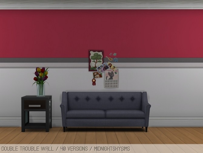Sims 4 Double trouble wall at Midnightskysims