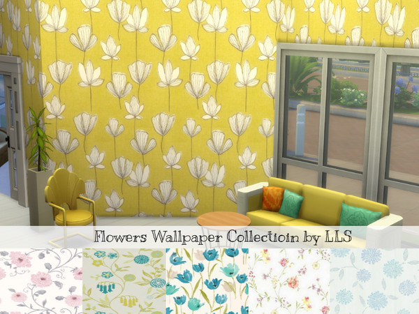 Sims 4 Flower Walls Collection by LLS at TSR