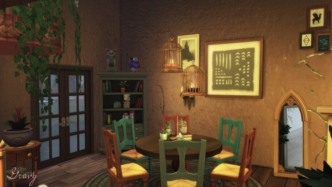 Sims 4 Witches’ Dining Room Using the Pufferhead Stuff at GravySims