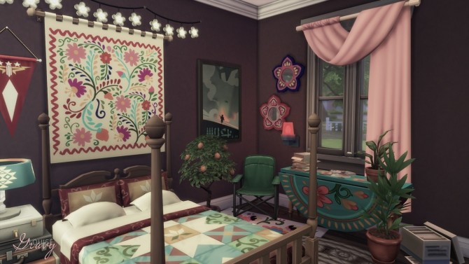Sims 4 Opposite Couple’s Bedroom at GravySims