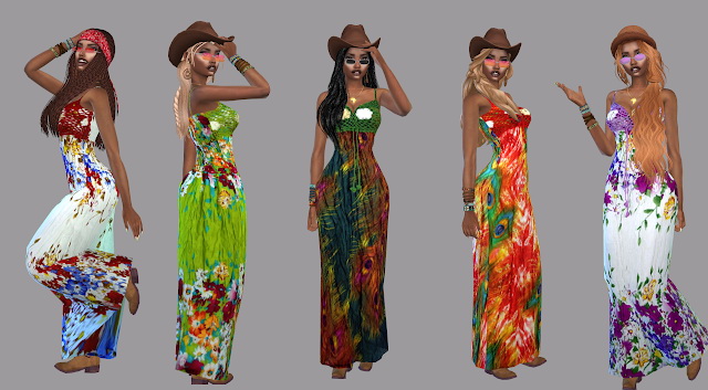 Sims 4 Boho Dress at Teenageeaglerunner