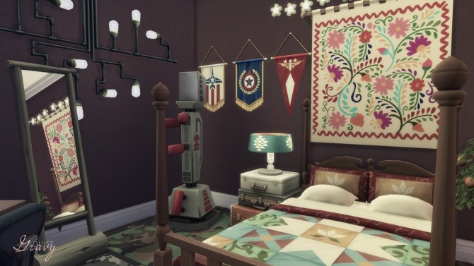 Sims 4 Opposite Couple’s Bedroom at GravySims