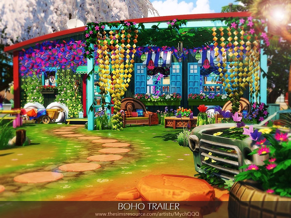 Sims 4 Boho Trailer by MychQQQ at TSR