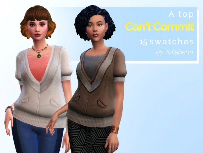 Sims 4 Can’t commit top in 15 swatches at Joliebean