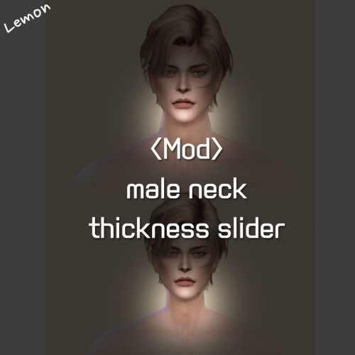 Sims 4 Male neck thickness slider at Lemon Sims 4