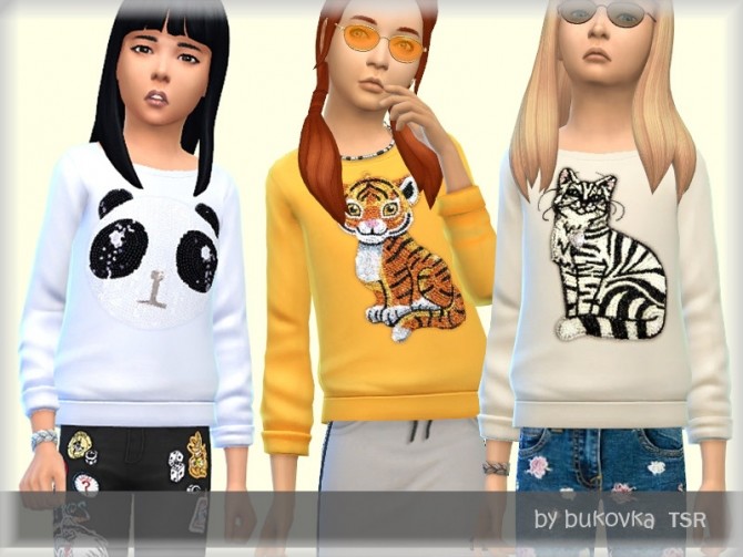 Sims 4 Sequin Sweater by bukovka at TSR