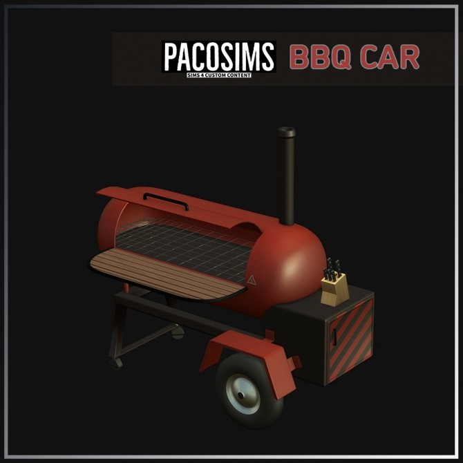 Sims 4 BBQ CAR (P) at Paco Sims