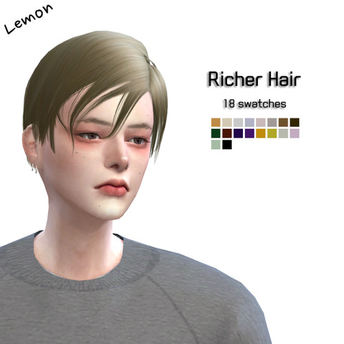 Sims 4 Richer Hair at Lemon Sims 4
