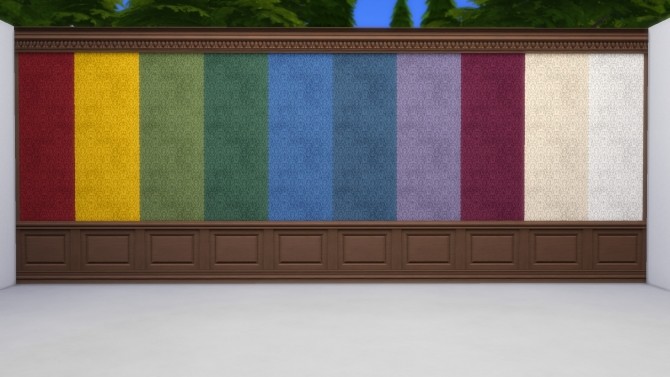 Sims 4 Dual Edged Wall with Rectangular Wainscot by TheJim07 at Mod The Sims