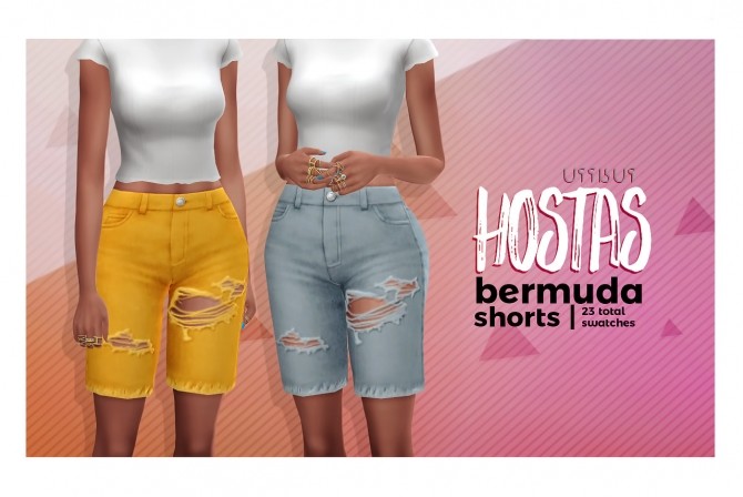Sims 4 Destroyed bermuda shorts at Viiavi