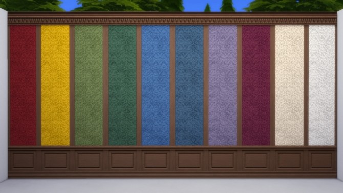 Sims 4 Dual Edged Wall with Rectangular Wainscot by TheJim07 at Mod The Sims