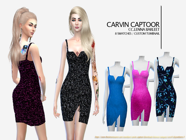 Sims 4 Lenna B dress by carvin captoor at TSR