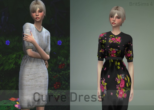 Sims 4 Curve Dress at BritSims 4