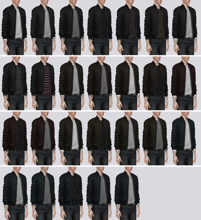 Leather Bomber Jacket Darte77 Custom Content For Ts4 - vrogue.co