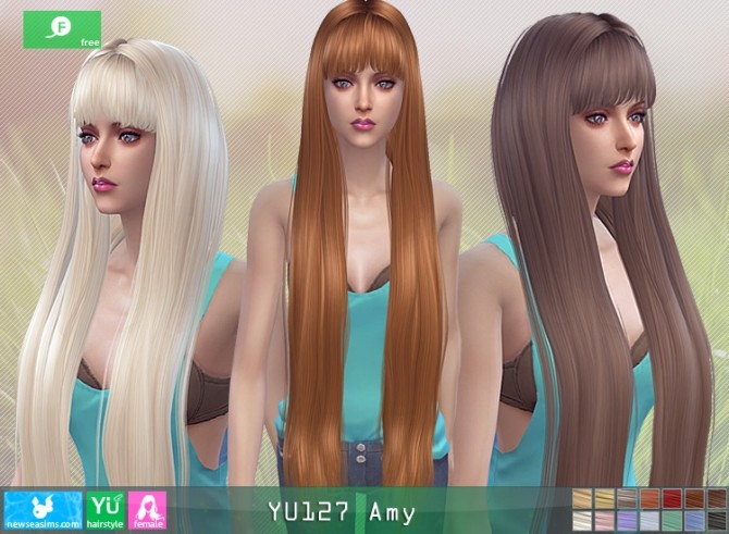 Sims 4 YU127 Amy hairstyle at Newsea Sims 4