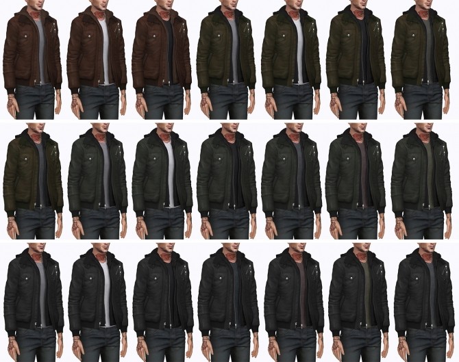 Sims 4 Leather Jacket & Hoodie at Darte77