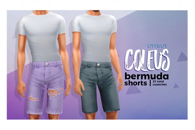 Sims 4 Coleus bermuda shorts for men at Viiavi