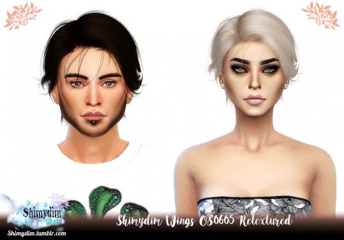 Sims 4 Wings OS0605 Hair Retexture Naturals + Unnaturals at Shimydim Sims