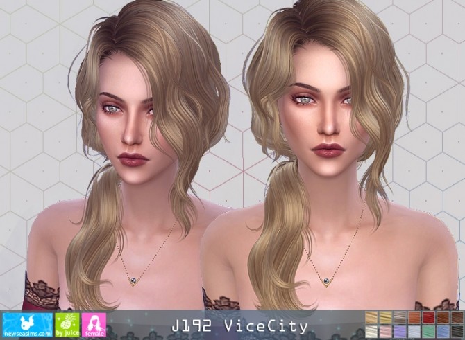 Sims 4 J192 ViceCity hair (P) at Newsea Sims 4