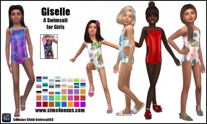 Sims 4 Giselle swimsuit by SamanthaGump at Sims 4 Nexus